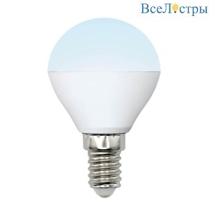 Лампа светодиодная (UL-00002376) Uniel E14 6W 4000K матовая LED-G45-6W/NW/E14/FR/MB PLM11WH