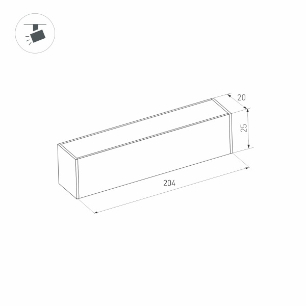 трековый светильник arlight mag-25 033238