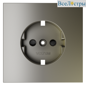 Накладка для розетки с заземлением и защитными шторками Voltum S70 (шелк) VLS000704