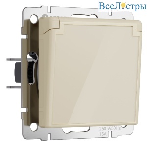 Розетка с заземлением, крышкой и шторками Werkel 4690389197109 W1171243 a064062