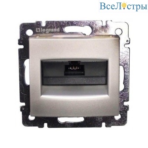 Розетка компьютерная RJ45 Legrand Valena ISDN алюминий 770141