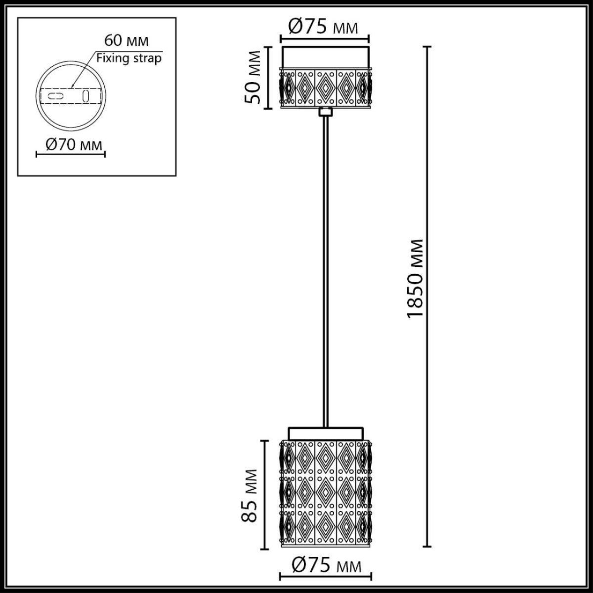 подвесной светильник odeon light l-vision lulu 5453/5la
