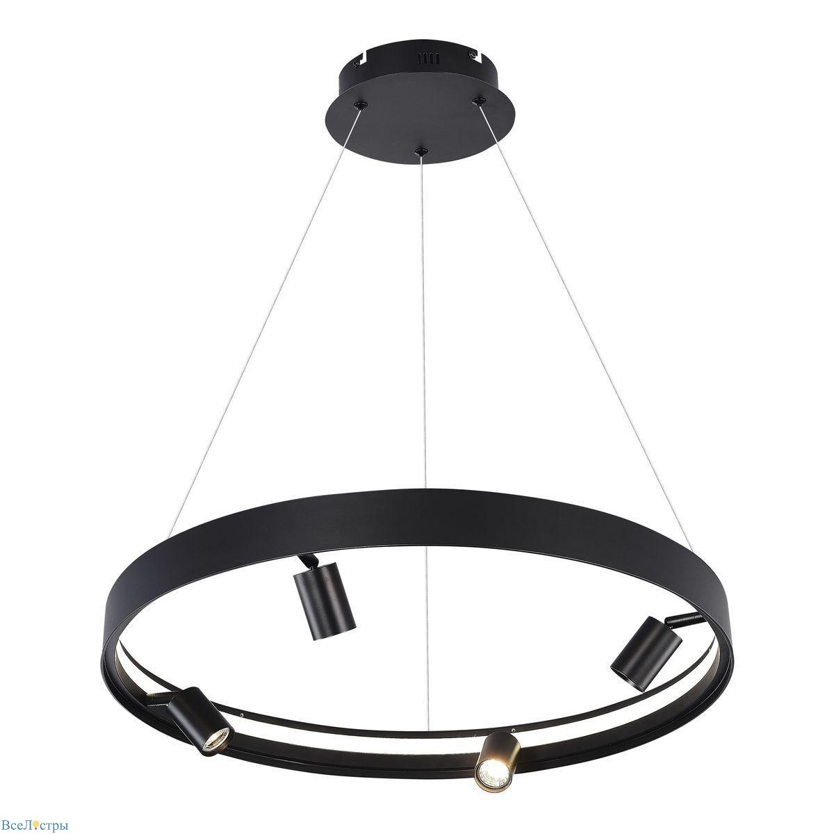 подвесная светодиодная люстра iledex vision 2060-d600 bk