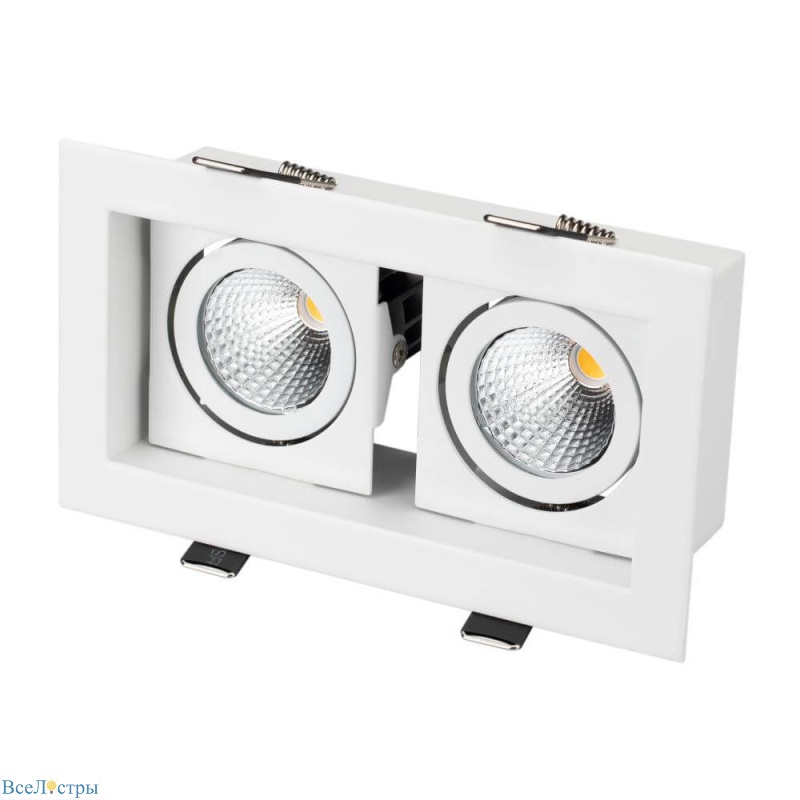 встраиваемый светильник arlight cl-kardan-s180x102-2x9w day 024138