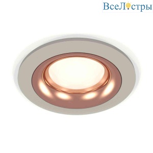 Комплект встраиваемого светильника Ambrella light Techno Spot XC7623006 SGR/PPG серый песок/золото розовое полированное (C7623, N7015)