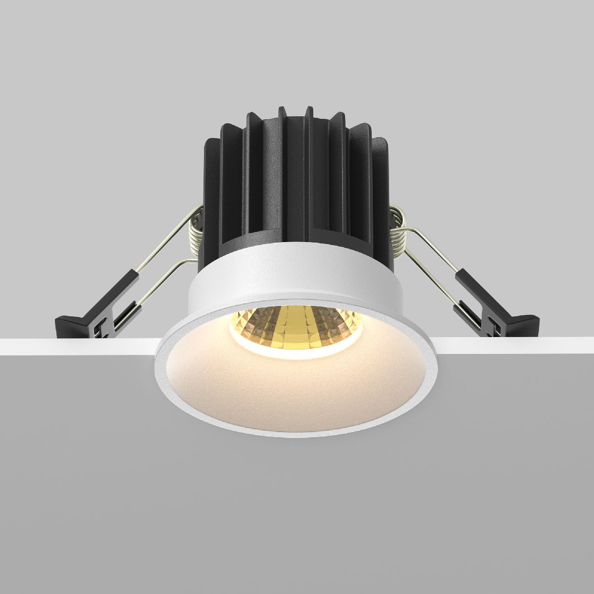 встраиваемый светильник maytoni round dl058-7w2.7k-w