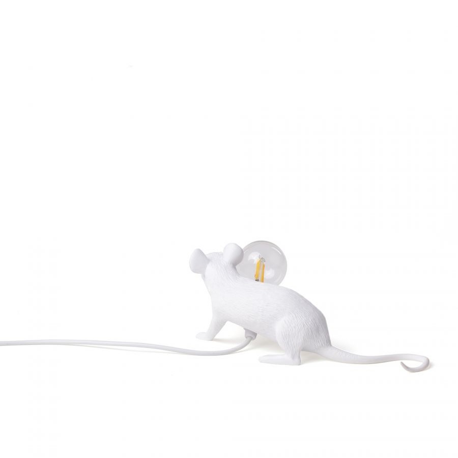 настольная лампа mouse lamp lyie down usb seletti