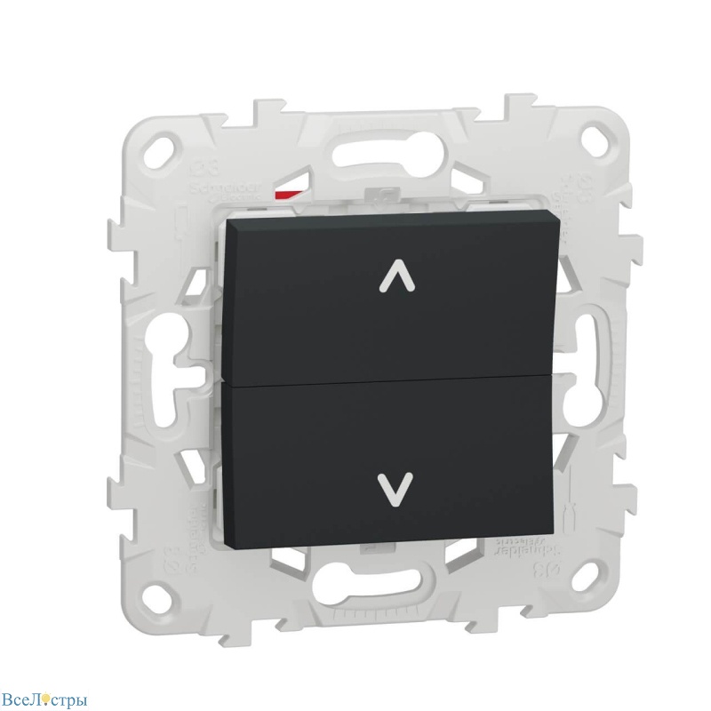 выключатель двухклавишный schneider electric unica new nu520754