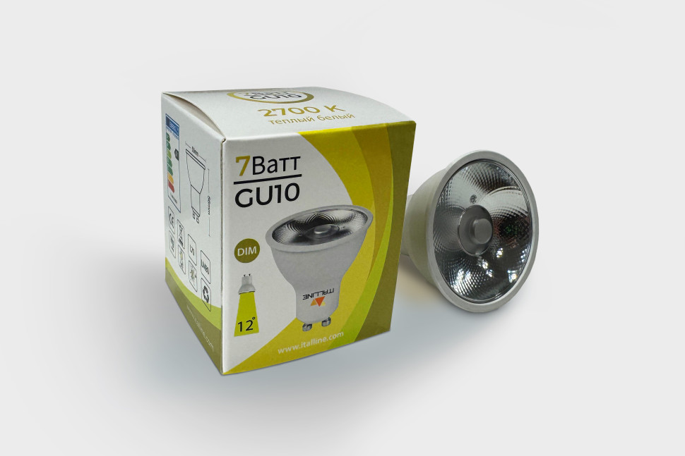 лампа светодиодная диммируемая triac italline hl gu10/7w/2700k dim