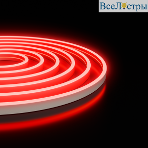 Светодиодный неон Apeyron 24В, 10Вт/м, красный, smd 2835 120д/м, PCB 8мм, 6х12мм, 5м, IP65 17-304