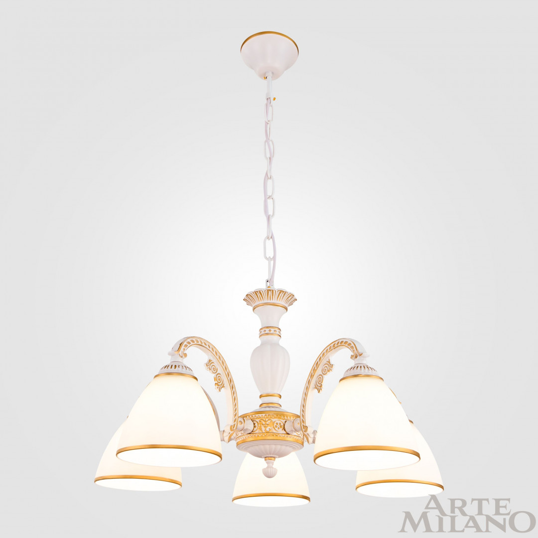 подвесная люстра arte milano 340837/5 wt+g