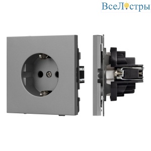 Механизм электрической розетки Arlight SCT-TENDO-MEU1-PL-GR (230V, 16A) 054080