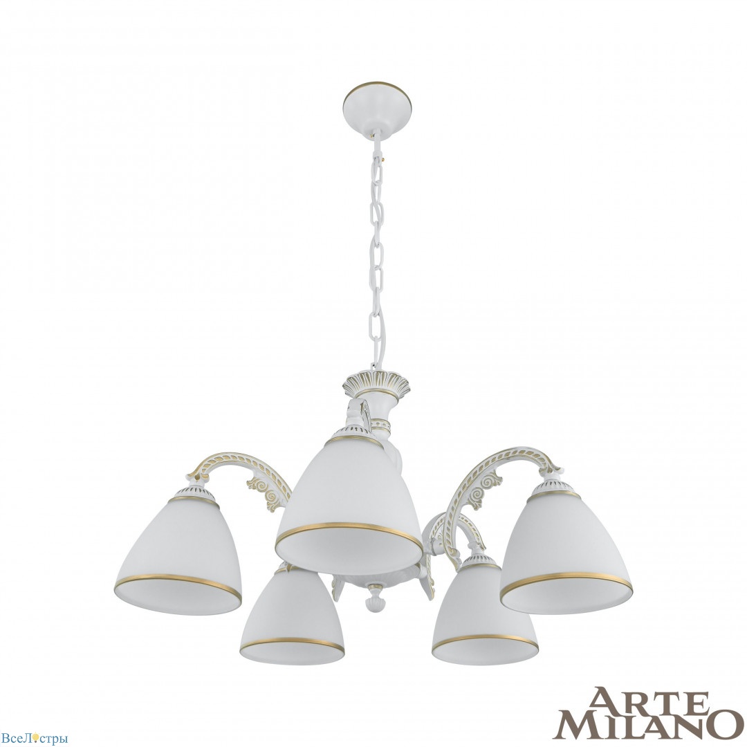 подвесная люстра arte milano 340837/5 wt+g
