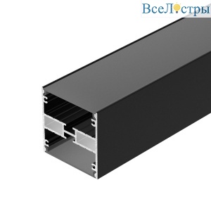 Алюминиевый профиль Arlight LINE-5050-DUAL-3000 ANOD BLACK 047487