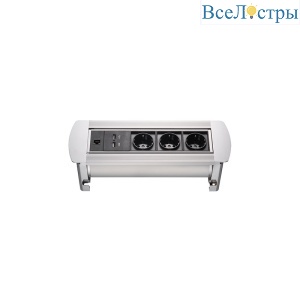 Блок розеток MX-117 (3 секции, 2 USB и RJ-45) Mebax 00-00001184