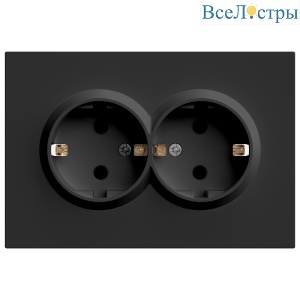 Розетка 2-местная с защитной шторкой Stekker RST16-5114-05 Эмили 49856