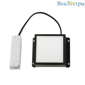 Встраиваемый светодиодный светильник Uniel Мини Домино ULP-0808 7W/4000К IP40 Grilyato Black UL-00011899