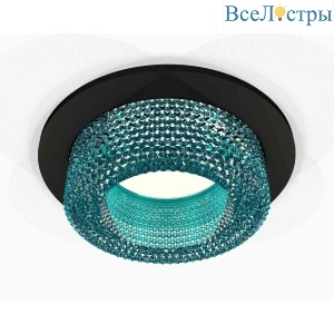 Комплект встраиваемого светильника Ambrella light Techno Spot XC7622023 SBK/BL черный песок/голубой (C7622, N7194)
