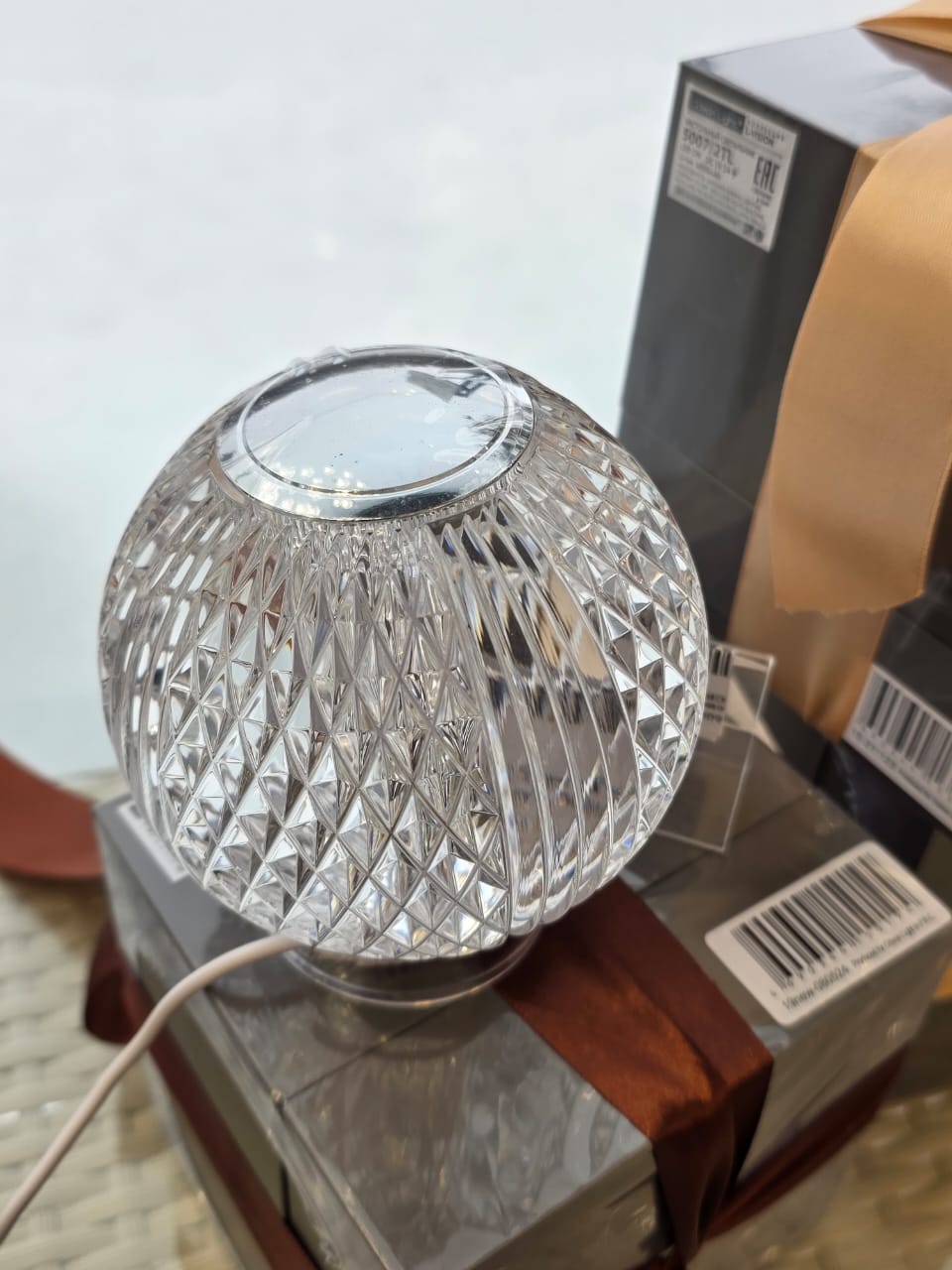 настольная лампа odeon light crystal 5008/2tl