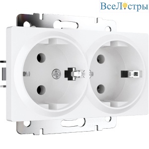 Розетка двойная с заземлением Werkel 4690389192111 W1172061 a062410