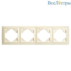 Рамка 4-постовая Stekker Эрна Элегант слоновая кость PFR00-9014-02 49669