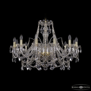 Подвесная люстра Bohemia Ivele Crystal 1411/12/300 G Leafs