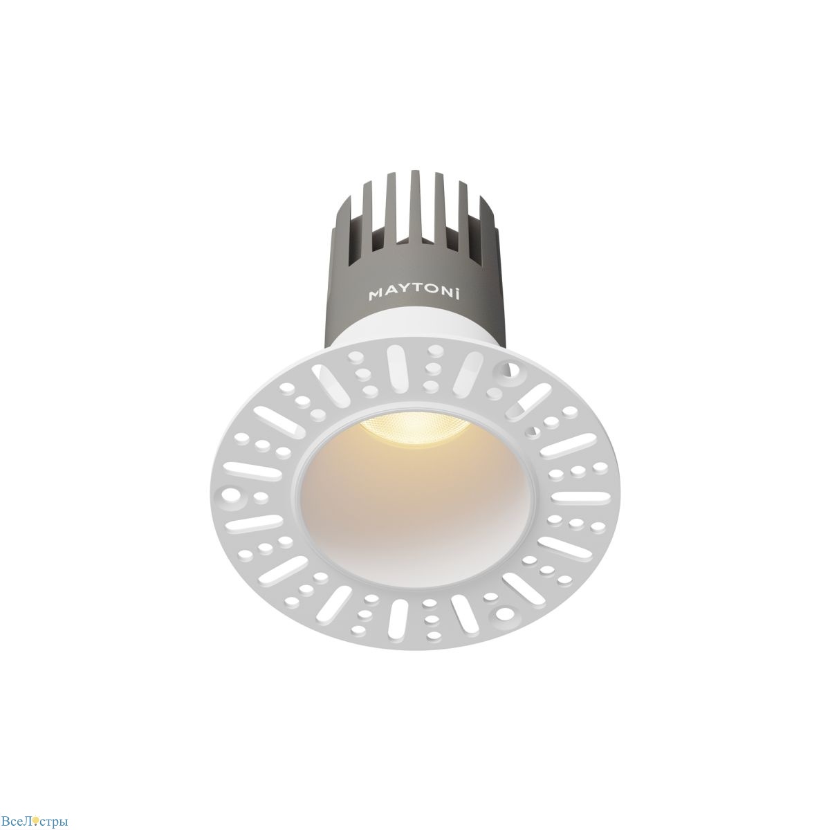 встраиваемый светильник maytoni technical dip dl120-10w-3k-trs-w
