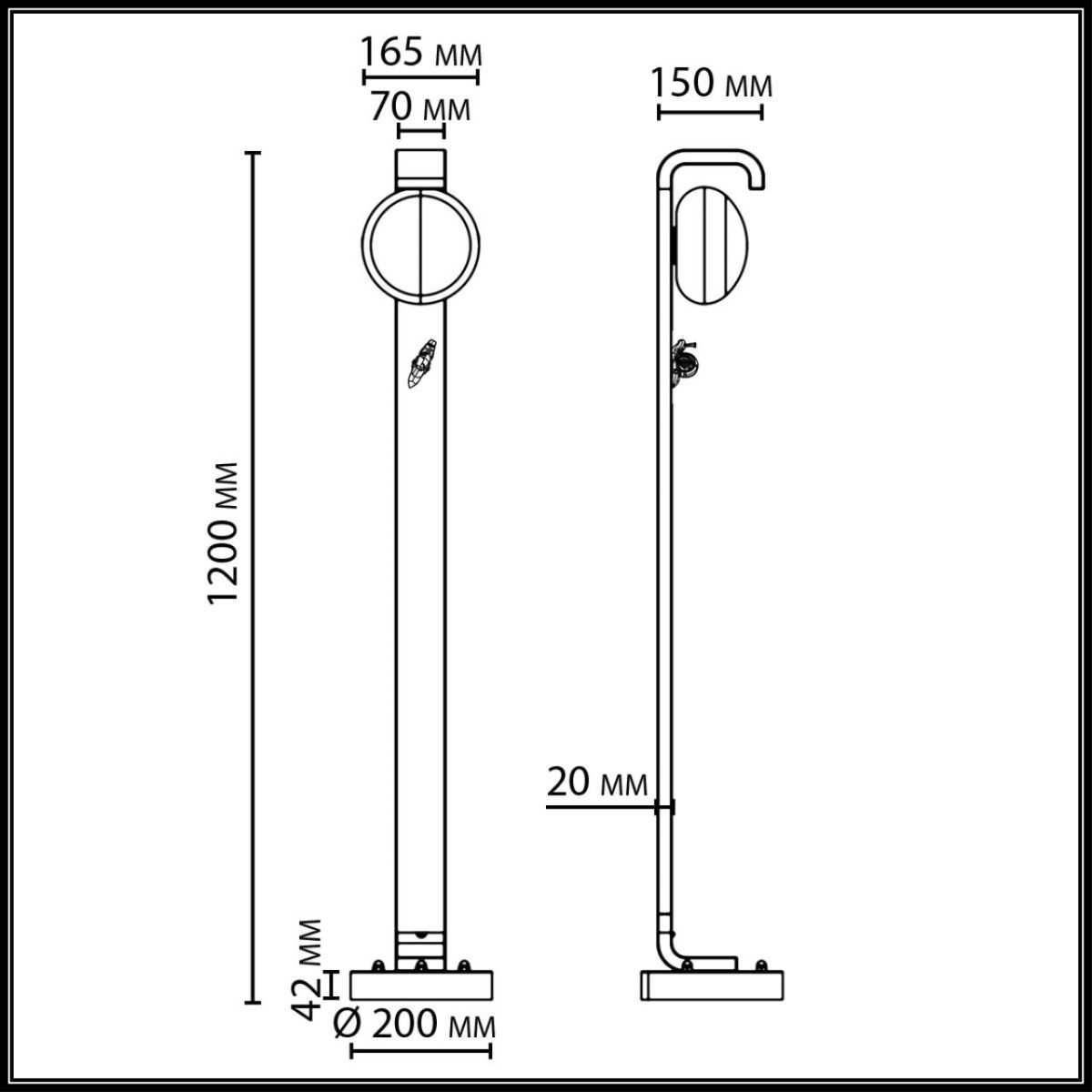 ландшафтный светильник odeon light nature luma 5434/1fa