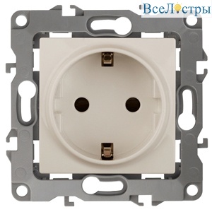 Розетка 2P+E Schuko Эра 12-2001-02 Б0014682
