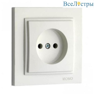 Розетка 2К Mono Electric Despina 16A 250V винтовое подключение жемчуг 102-252522-116