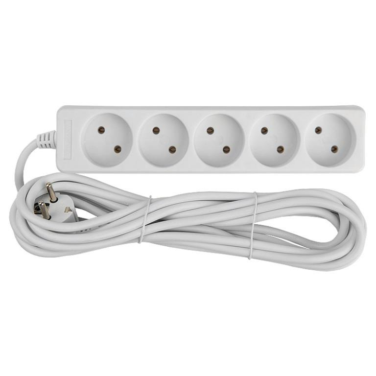 удлинитель бытовой general ges-10-2x075-5-3m 470032