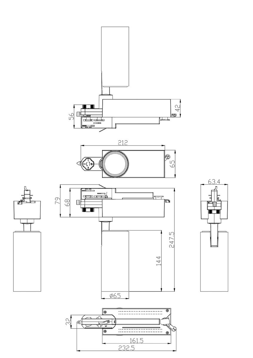 трековый светильник эра sтr-30-36-40k-w20 б0049752