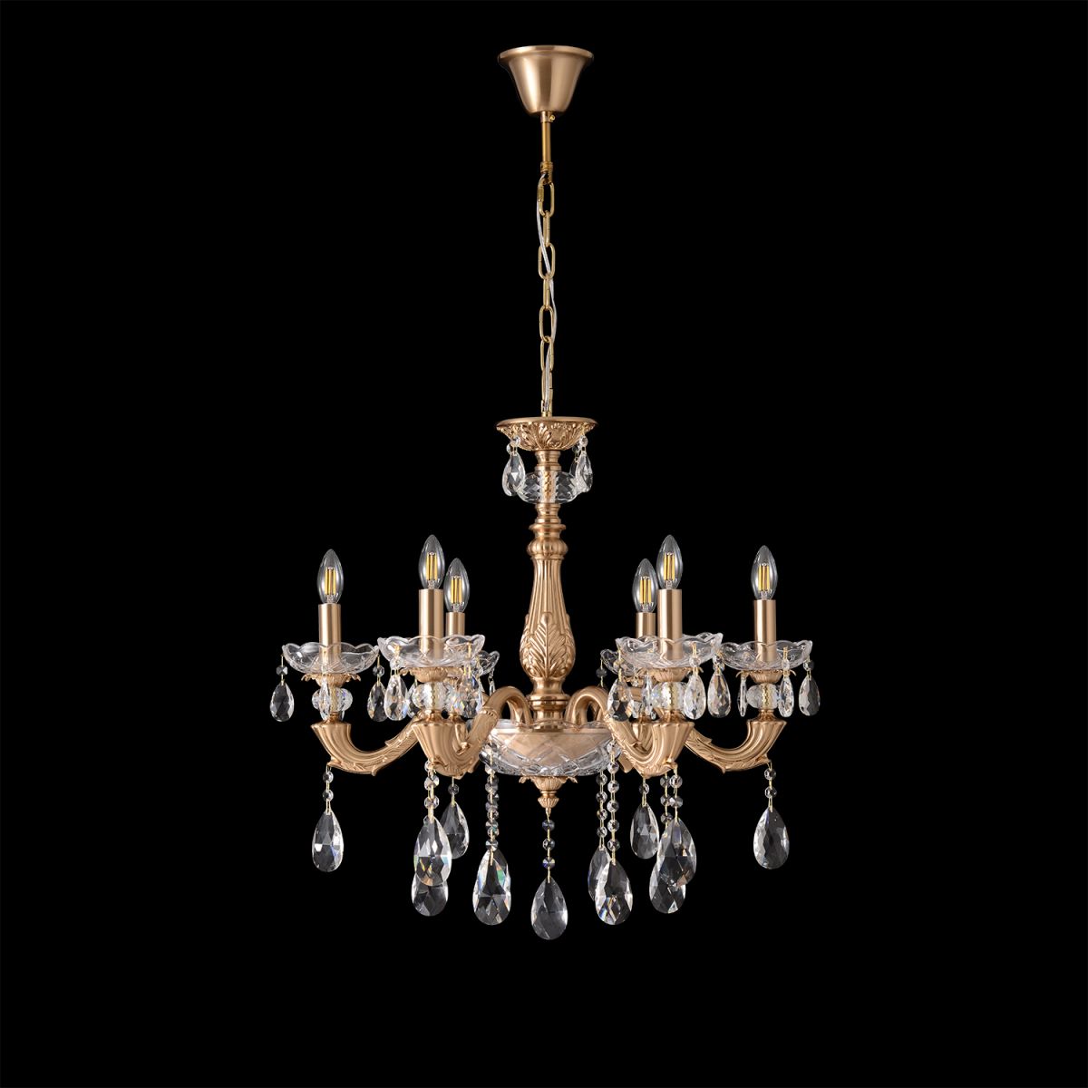 подвесная люстра crystal lux elizabeth sp6 brass