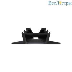 Профиль угловой накладной Apeyron ширина ленты до 10мм (рассеиватель, заглушки - 2шт) 08-07-Ч