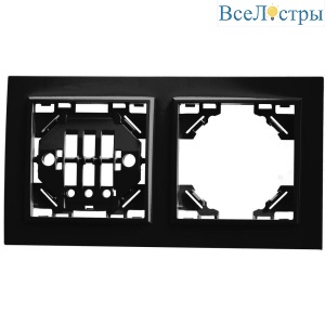 Рамка 2-постовая Stekker Эрна черный PFR00-9002-03 39483