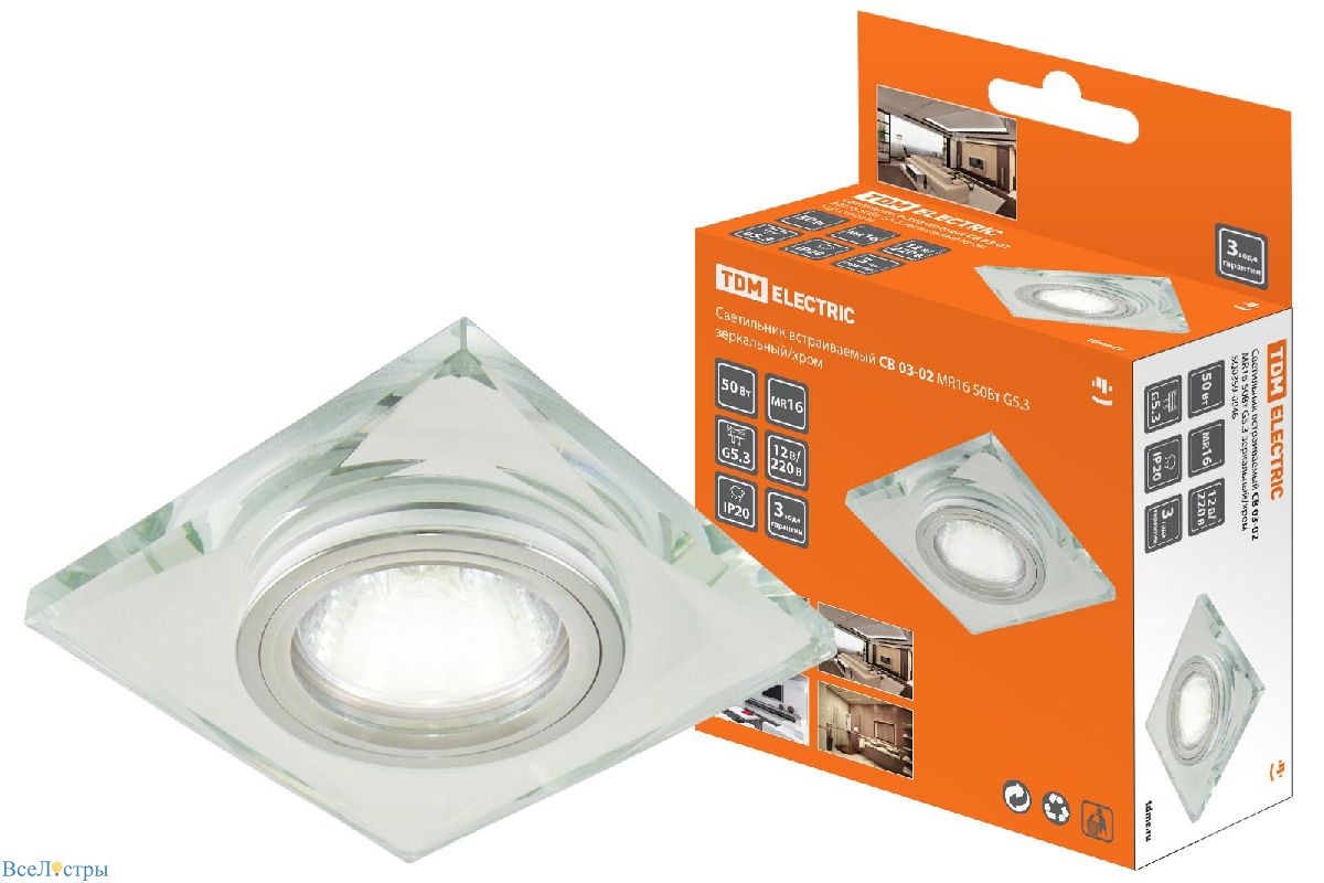 встраиваемый светильник tdm electric св 03-02 sq0359-0046