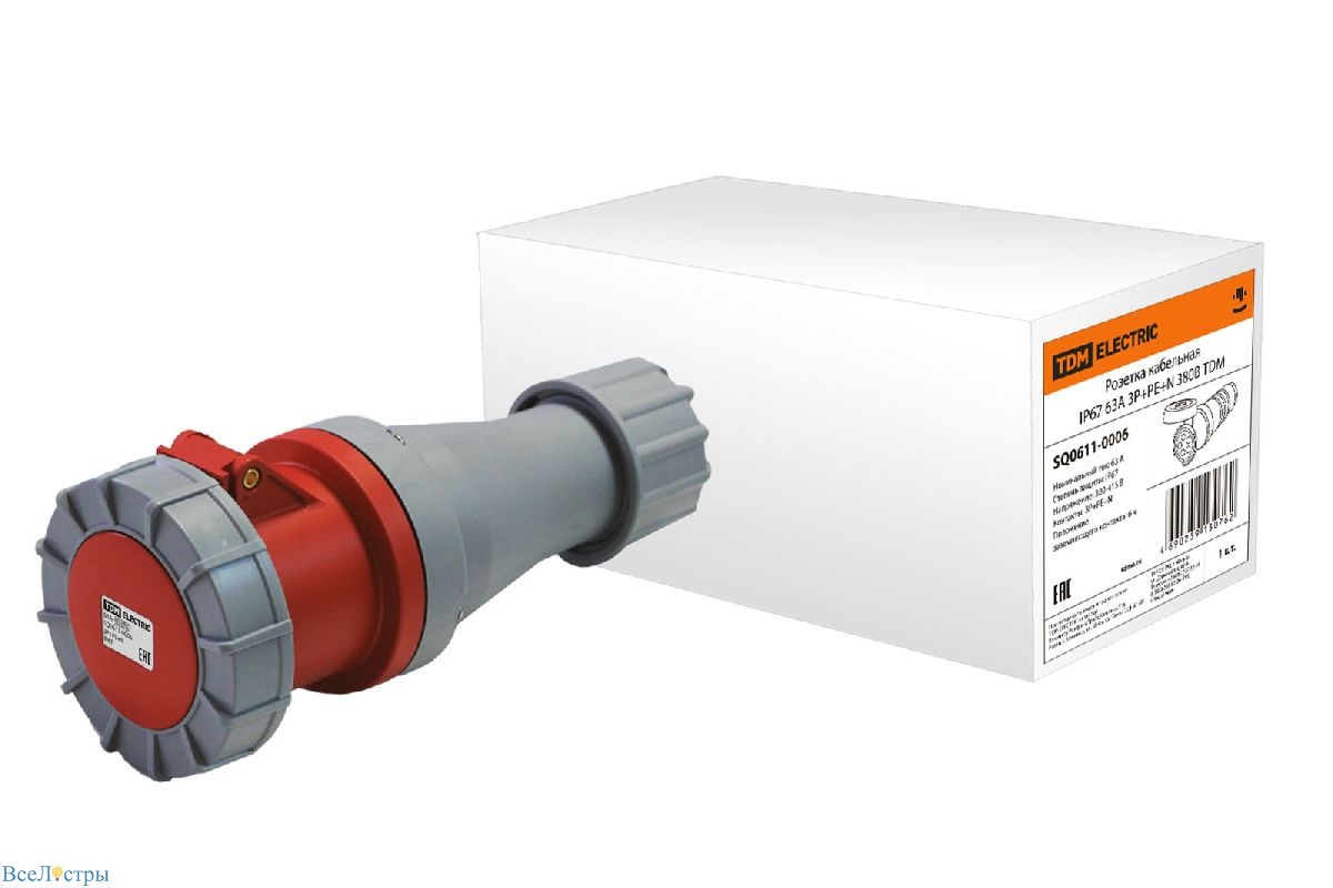 розетка кабельная tdm electric sq0611-0006