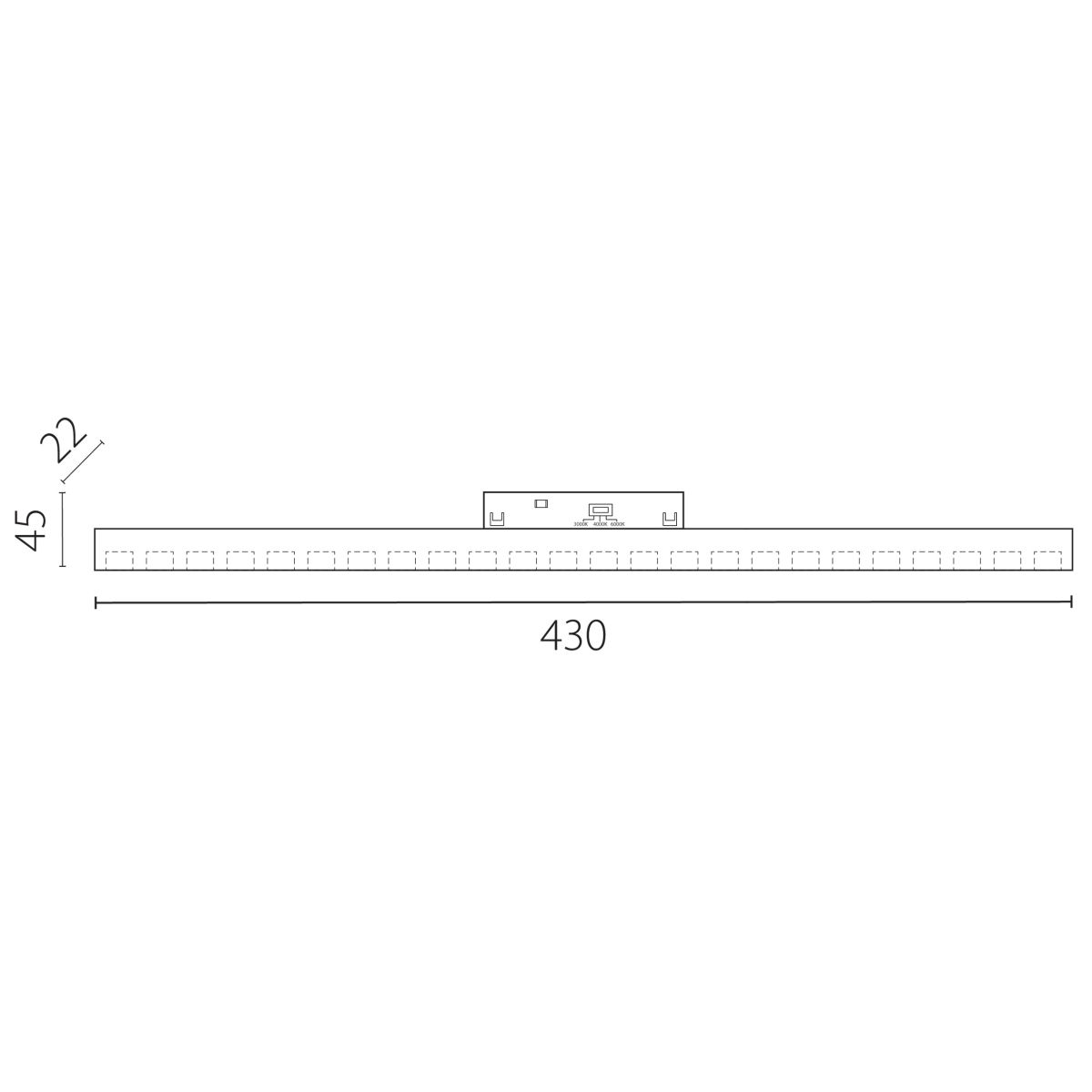 трековый однофазный светильник направленного света lightstar uno cct 259206cct