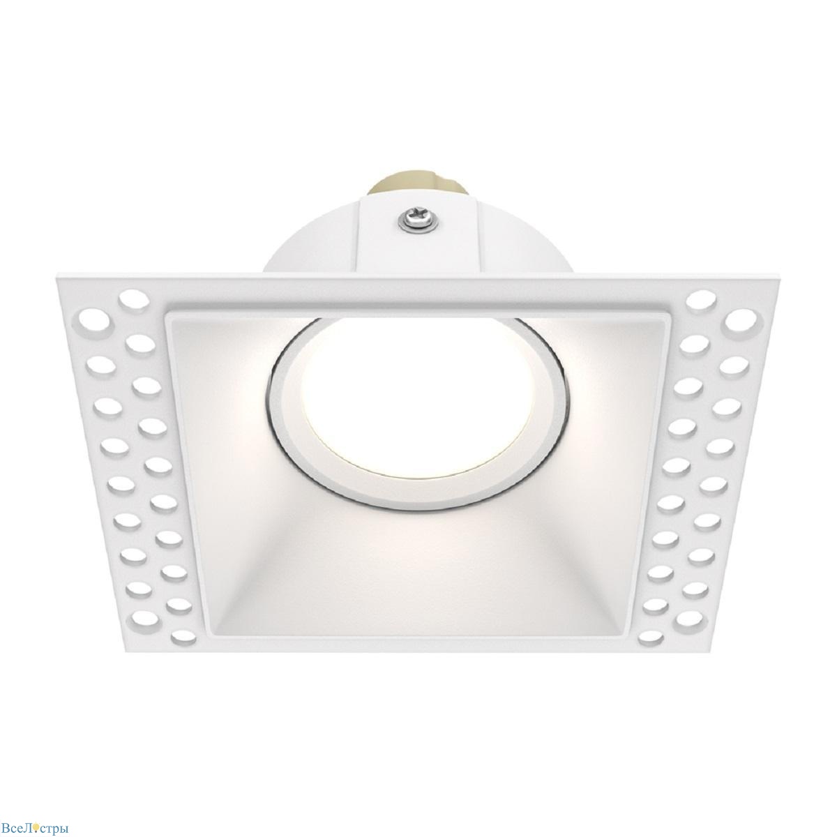 встраиваемый светильник maytoni technical dot dl042-01-sq-w