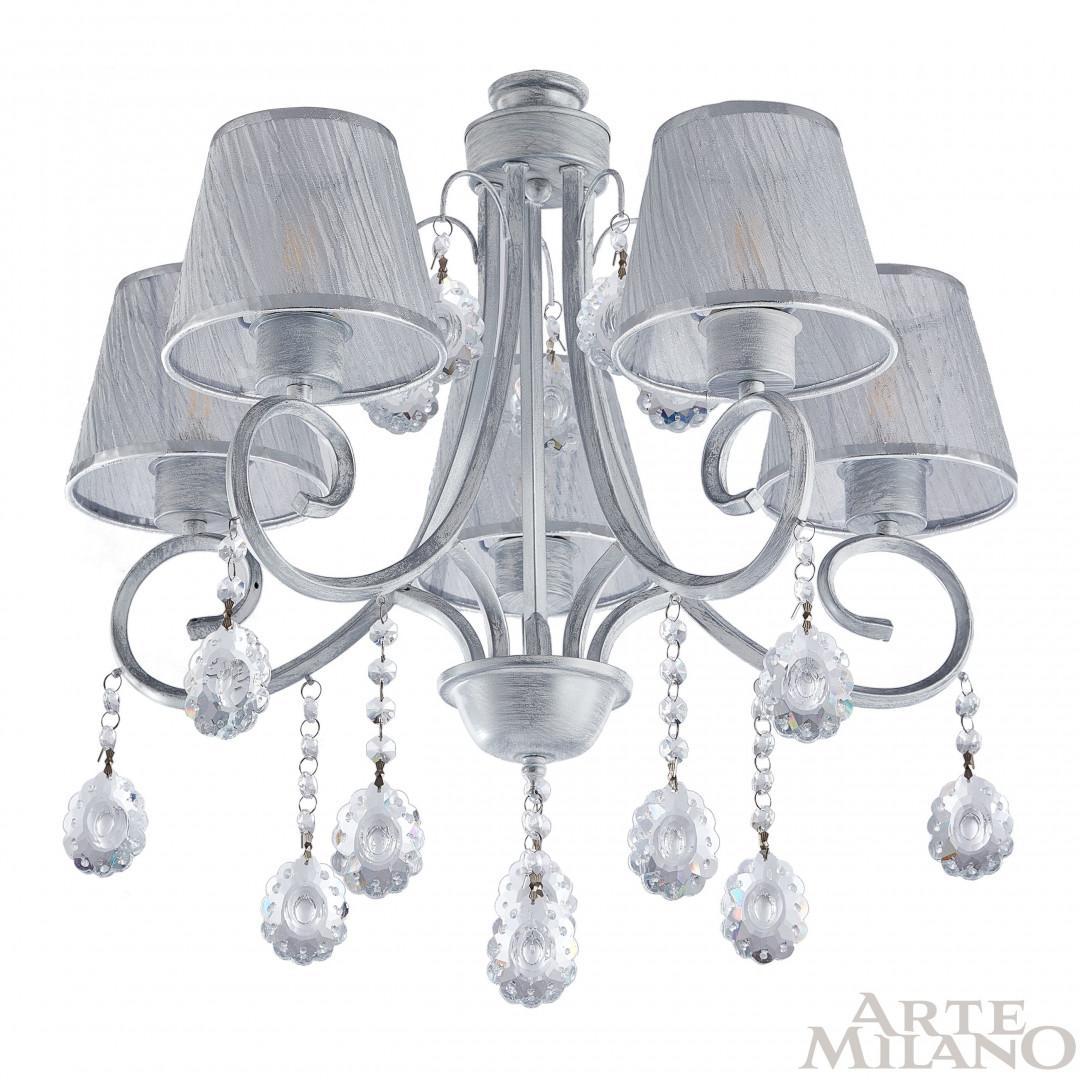 потолочная люстра arte milano amalfi 337146/5 wt+sl