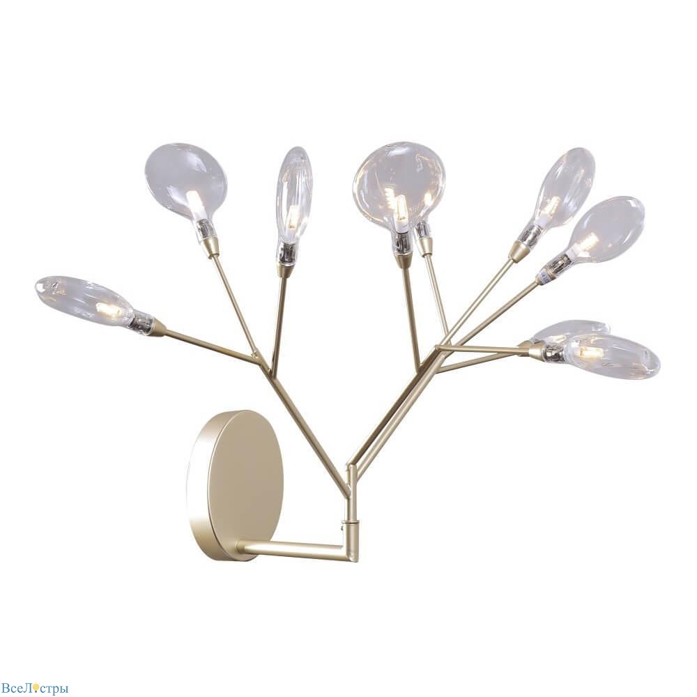бра crystal lux evita ap9 gold/transparent