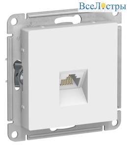 Розетка компьютерная RJ45, кат. 6A, Systeme Electric AtlasDesign Лотос ATN001386