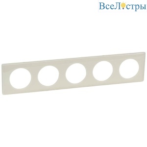 Рамка 5-постовая Legrand Celiane слоновая кость 066625