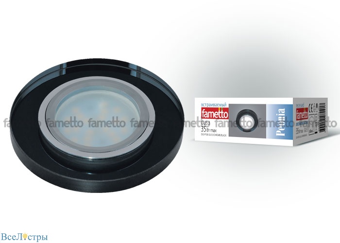 встраиваемый светильник fametto peonia dls-p106 gu5.3 chrome/black