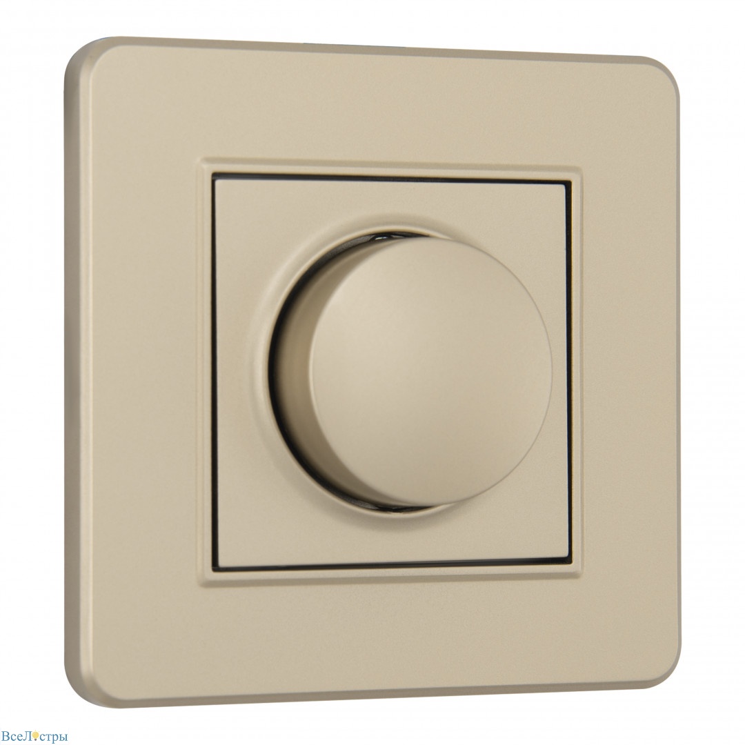 диммер с рамкой arte milano set16-1-48-1 shampan