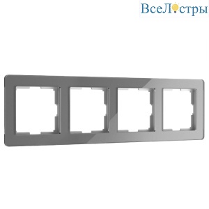 Рамка на 4 поста Werkel Acrylic графит 4690389190537 W0042704 a062132