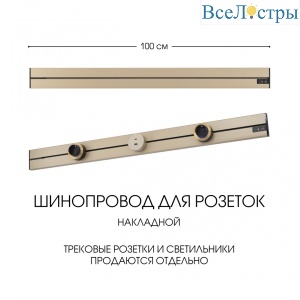 Накладной шинопровод Arte Milano Am-track-sockets-39 392301TO/100 Gold