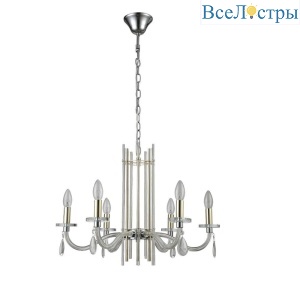 Подвесная люстра Crystal Lux AURELIO SP6 GOLD+CHROME/TRANSPARENT