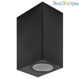 Уличный настенный светильник Uniel UUL-P42A 2х6W/GU10 IP65 BLACK UL-00010513