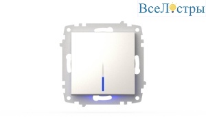 Выключатель одноклавишный с подсветкой Elbi Zena Vega 609-012500-201